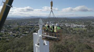Bird's eye view from Albury's 'beacon' during one-in-20-year event
