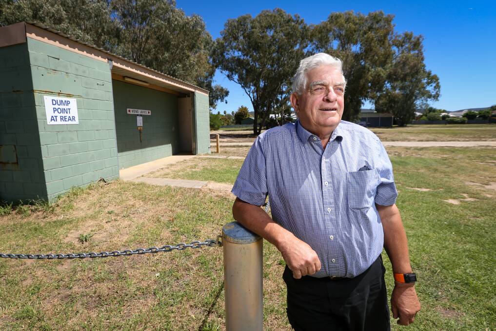 MORE HELP: Henk van de Ven at the Albury Show camping ground is looking forward to the new facilities. Picture: JAMES WILTSHIRE
