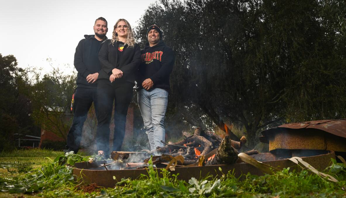 BIG WEEK: Josh Quinn, Brittany Wright and Johnny Murray are excited for the return of NAIDOC week celebrations on the Border, with the program featuring a range of activities from Sunday. Picture: MARK JESSER