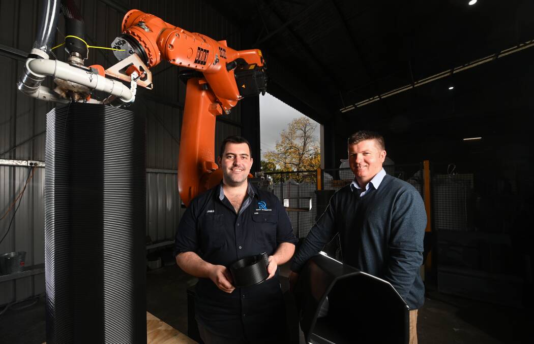 RECYCLE: Co-owner of React automation, James Mostyn has teamed up with owner of Reform 3D, Des Hogan to make the project happen. Picture: MARK JESSER