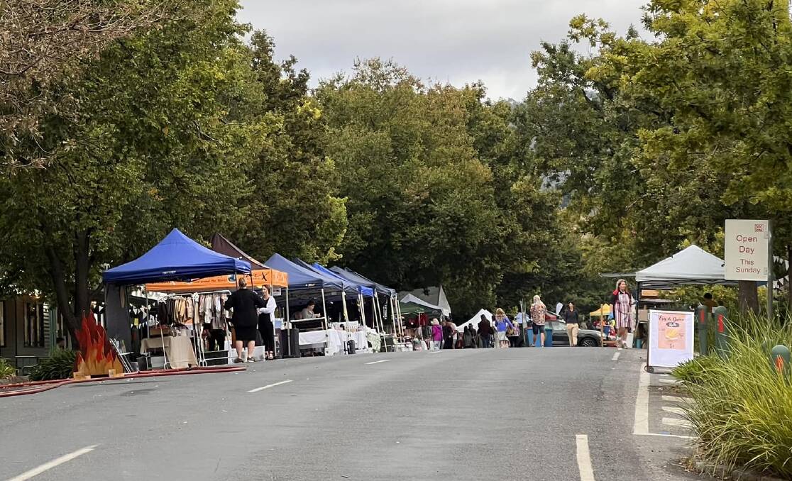 The Yackandandah Folk Festival Market attracted more than 2500 people, with all types of creative stalls and entertainment for the whole family. Picture supplied