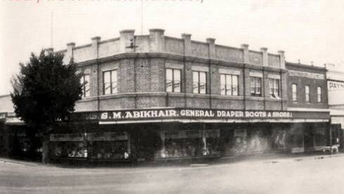 MADE HIS MARK: Abikhair's store on the corner of Olive and Swift streets. Picture: Albury and District Historical Society