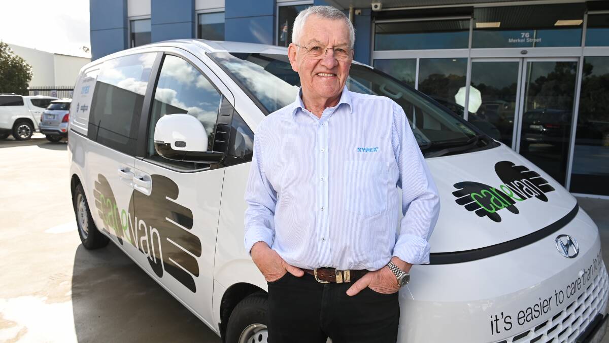 NEW PHASE: Xypex Australia managing director Rob Godson donated a new van for Carevan charity after learning of the charity's work. Picture: MARK JESSER