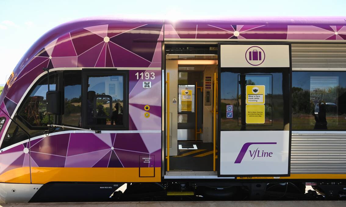 A V/Line spokesman said passengers who experienced problems onboard V/Line trains were encouraged to raise the matter with staff. Picture by Mark Jesser
