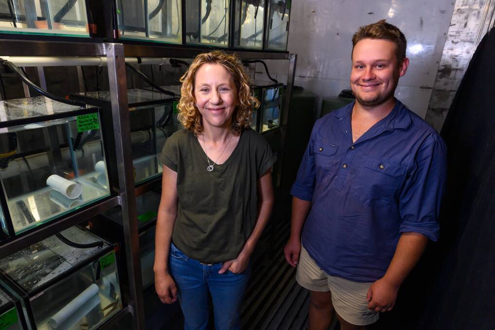 Charles Sturt University researchers Amina Price and Zac Rolfe have worked hard to save a species from extinction. Picture by Mark Jesser