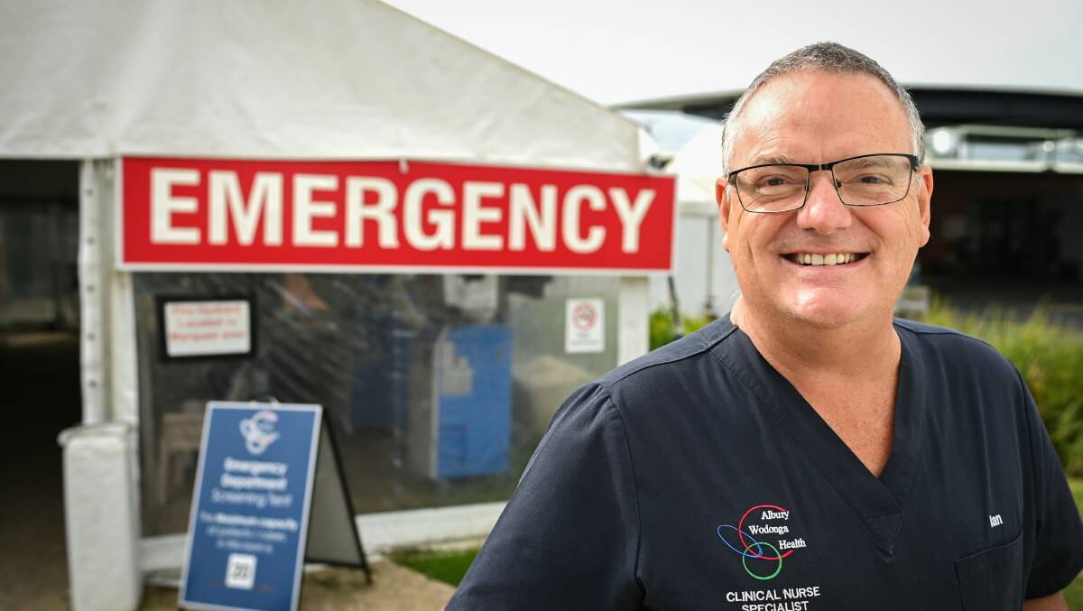 HERE TO HELP: Clinical nurse specialist at the Albury Emergency Department Ian Aldrich. Picture: MARK JESSER
