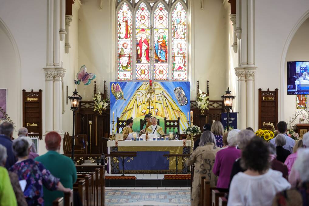 Father Peter MacLeod-Miller at the St Matthew's Church service on Sunday, April 14. Picture by James Wiltshire 