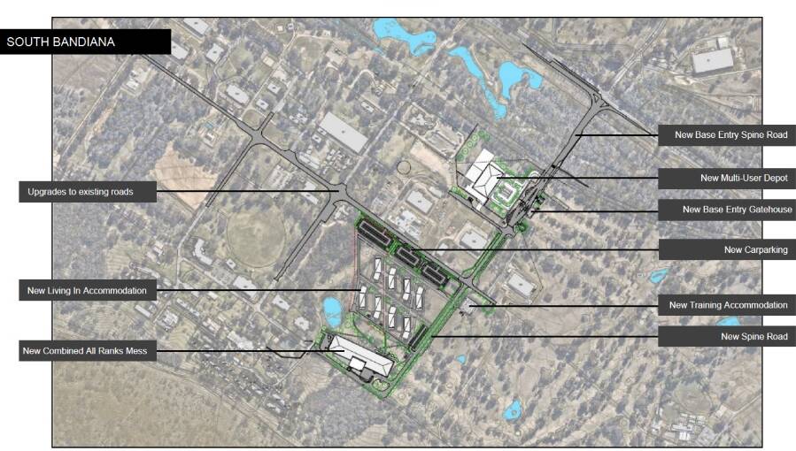 The proposed components of the military area redevelopment. Picture supplied 