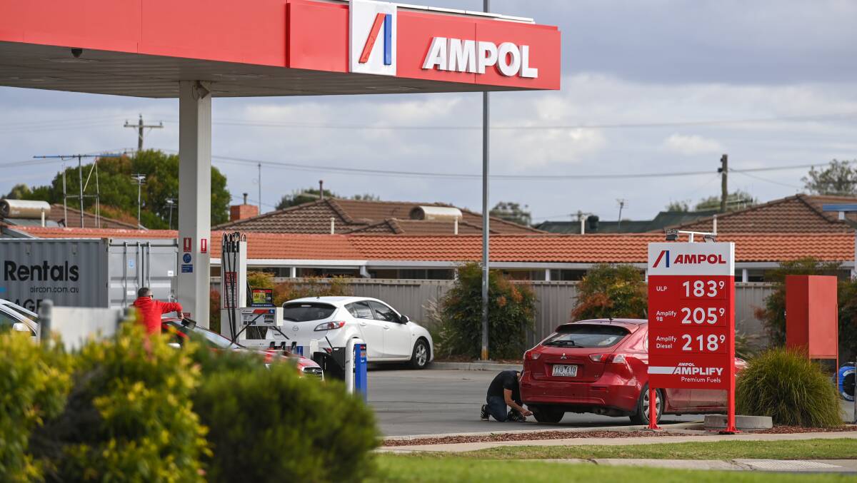 The price of diesel in Yarrawonga last Sunday, April 9. Picture by Mark Jesser
