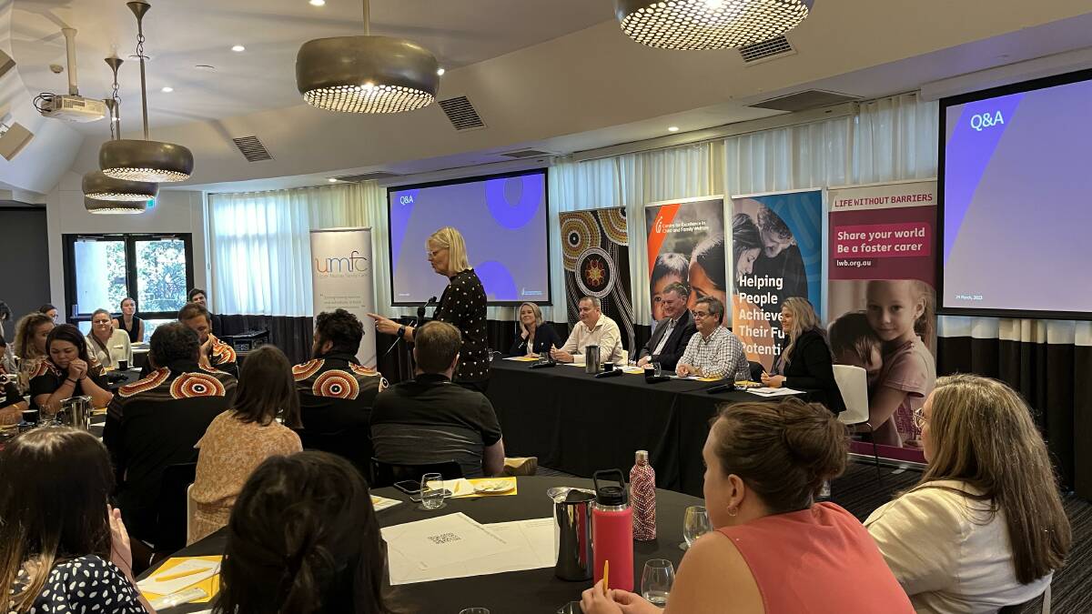 Centre for Excellence in Child and Family Welfare chief executive officer Deb Tsorbaris addresses the forum. Picture supplied