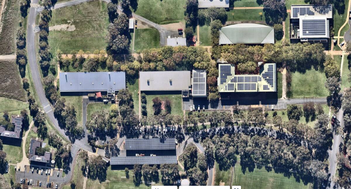 Solar cells on the Albury-Wodonga campus contribute to 40 per cent of electricity consumption at the university being provided by one-site renewables. Picture provided