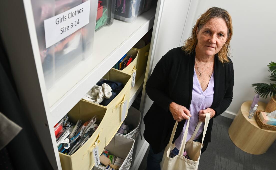 Women's Centre for Health and Wellbeing general manager Marge Nichol says emergency clothing and toiletries are urgently needed but a regional grant will help the group assist more women fleeing domestic violence. Picture by Mark Jesser