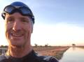 Ultra-marathon triathlon competitor Luke Barlow's selfie of his training pool.