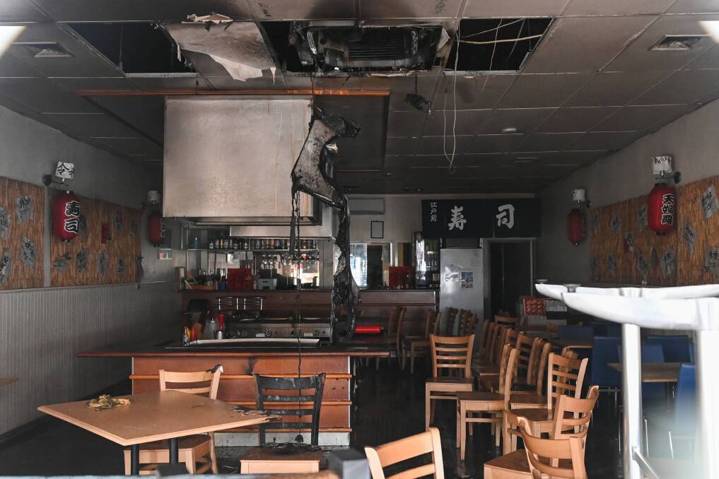 Dean Street teppanyaki and sushi restaurant Zen X suffered considerable damage after a grease fire spread from a grill to the exhaust system during dinner service on Tuesday night. Picture by Mark Jesser. 