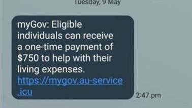 Scam text lures victims with cost of living relief