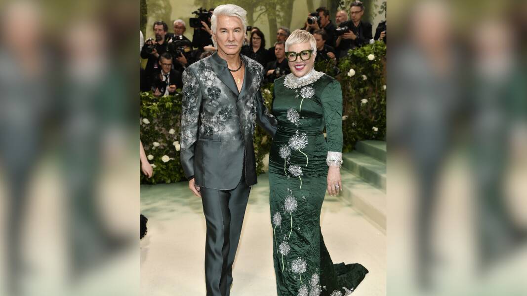 Baz Luhrmann, left, and Catherine Martin attend The Metropolitan Museum of Art's Costume Institute benefit gala. Picture Evan Agostini/Invision/AP