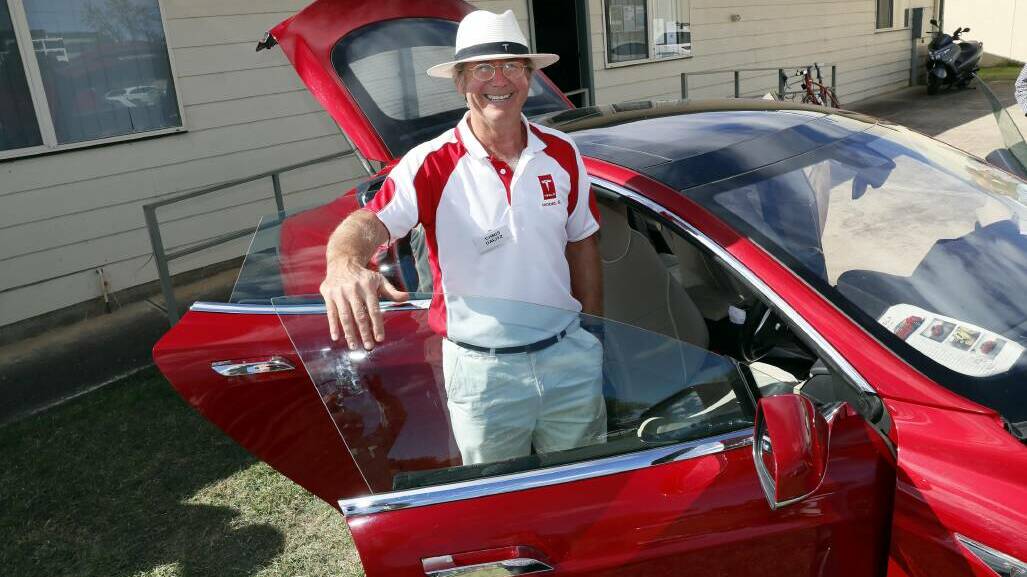 EV enthusiast Chris Dalitz with his Tesla Model S 85D. File picture by Les Smith