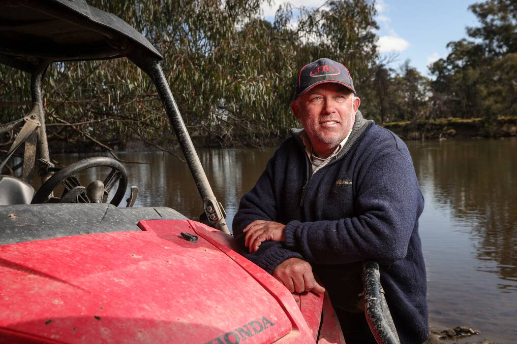 Bungowannah farmer Andrew Watson said water buybacks will spell disaster for farmers. Picture by James Wiltshire