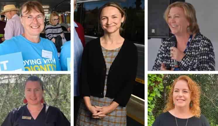 Clockwise from top left: Sharon Potocnik, Beth Sainty-Gale, Gemma Purcell, Krista Schade and Cate Melville were the working group members behind Voices of Farrer. 