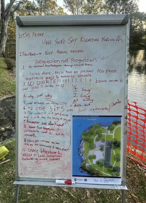 Steve Panozza's whiteboard at Noreuil Park. Picture supplied 