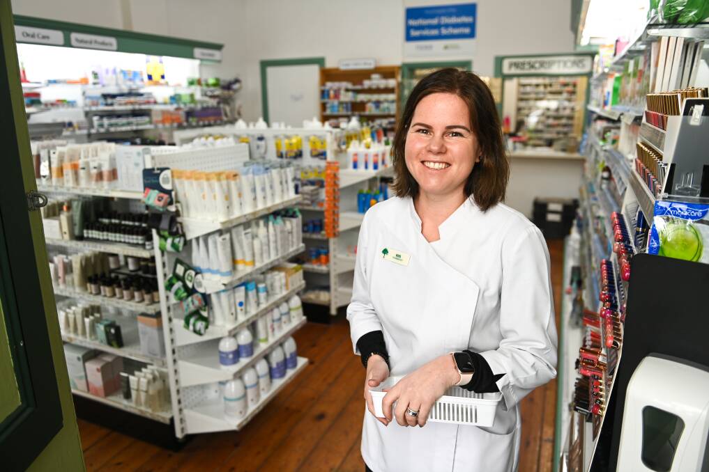 Ros McIntyre in her pharmacy in High Street, Yackandandah. Picture by Mark Jesser