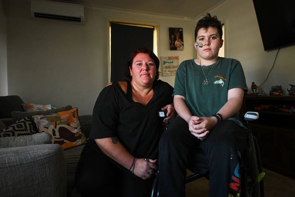 Wodonga mother Kathy Flanders has criticised Albury hospital and Melbourne's Royal Children's Hospital for their treatment of her son Jai Coomber. Picture by Mark Jesser