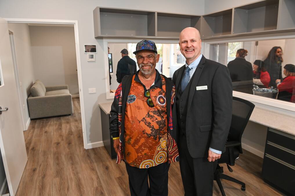 Thurgoona. Basil House officially opens. Pictured is Daniel Quinn with Mercy Connect's CEO Trent Dean. Pictures by Mark Jesser