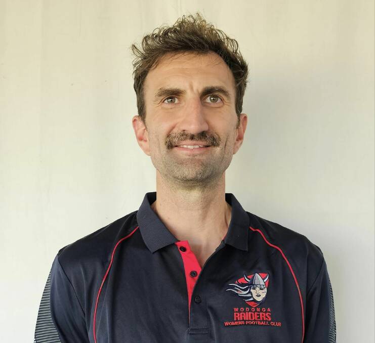 Craig Jarvis has been appointed as Wodonga Raiders' Female Football Club's new open women's coach for the 2024 season. Picture from club's Facebook page