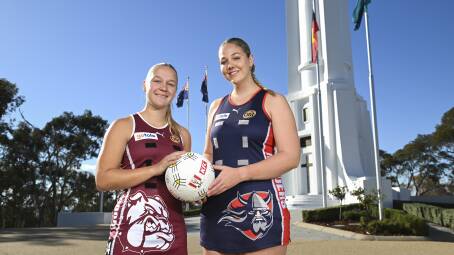 Wodonga's Ellie Ainsworth and Wodonga Raiders' Taylor Donelan will take to the court against each other in the clubs' Anzac Day game. Picture by Mark Jesser