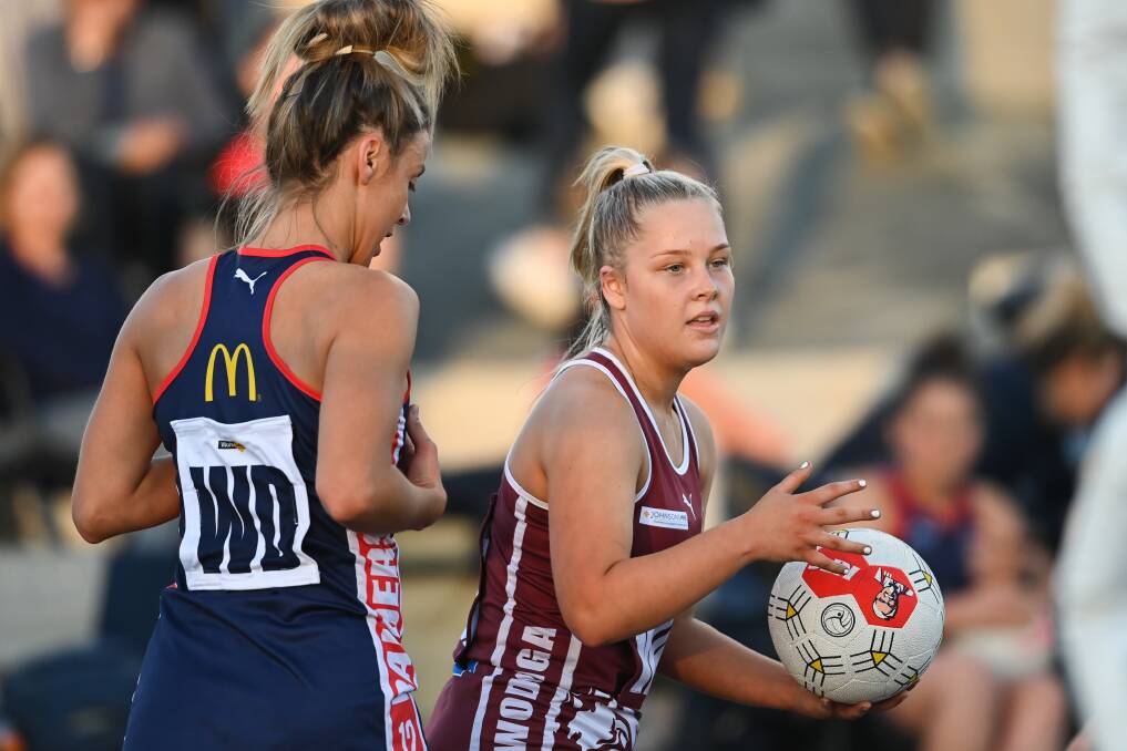 Ella Vandermeer in action for Wodonga Bulldogs during the 2021 Ovens and Murray League A-grade season. Picture by Mark Jesser