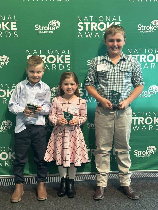 Albury's Piper Wakley-Keighran pictured with other Warrior Award recipients at the 2024 Stroke Awards. Picture supplied.