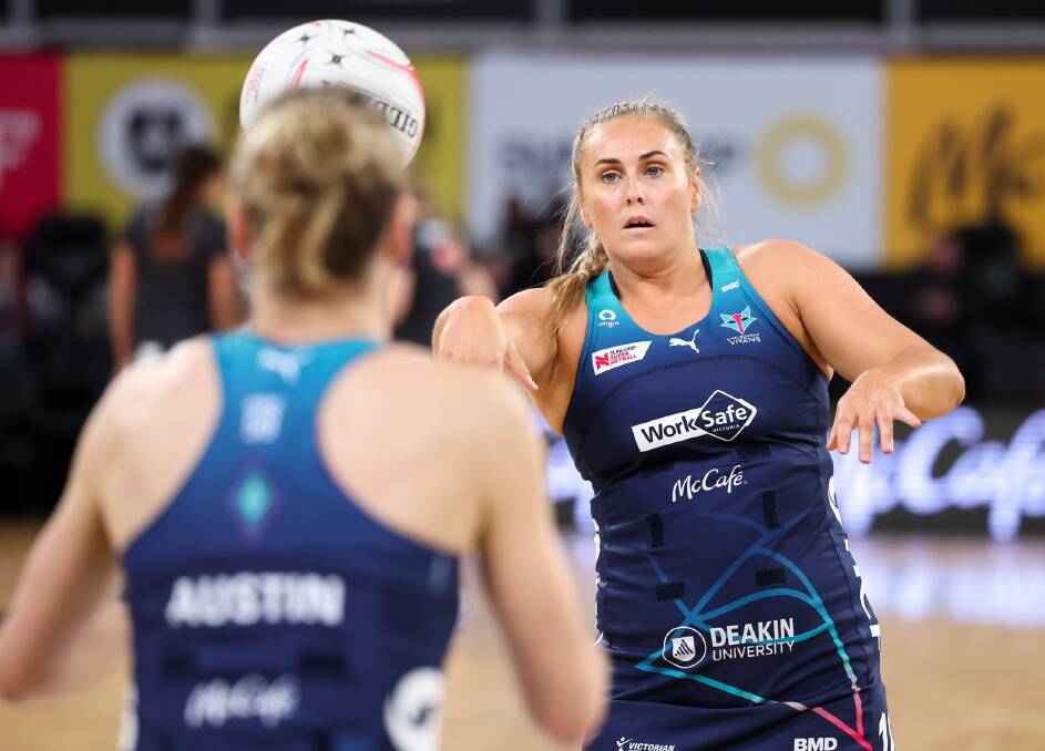 Former Melbourne Vixen Kim Borger will line-up for Wangaratta Rovers this season after playing in the Super Netball competition in 2023. Picture: Netball Victoria/Grant Treeby