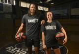 Albury-Wodonga Bandits' new recruits Shawn Montague and Awatea Leach are feeling at home at the Lauren Jackson Sports Centre. Picture by Mark Jesser