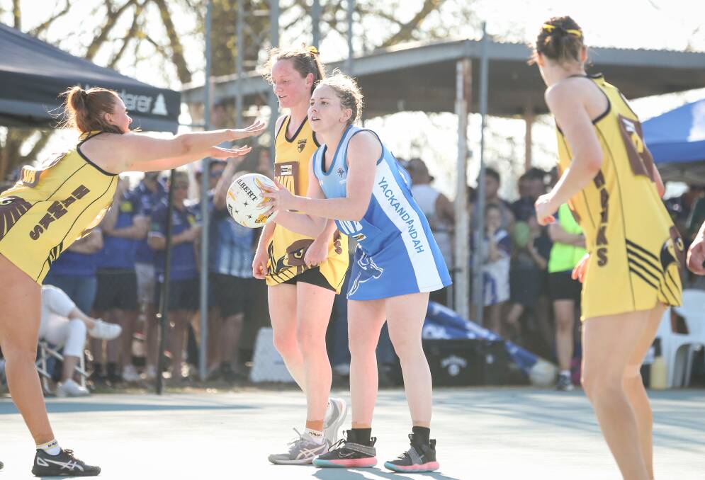 Justine Willis was crowned Yackandandah's best and fairest A-grade player this season.
