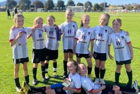 MiniRoos participants Margot Ritchie, Frankie Lollback, Paige Mcauliffe, Annabelle Youings, Lucy Platt, Vanessa Blumer, Indi Winter, Evie Packer and Grace Dempster. Picture supplied by AWFA MiniRoos