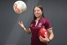 Port Melbourne VFLW premiership player Kristy Whitehead has joined Wodonga for the 2024 Ovens and Murray League netball season. Picture by Mark Jesser