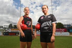 Former Raiders' footballers Taylah Power and Skye Burgess are making the move north to join the Southport Sharks in the QAFLW. Picture by Mark Jesser