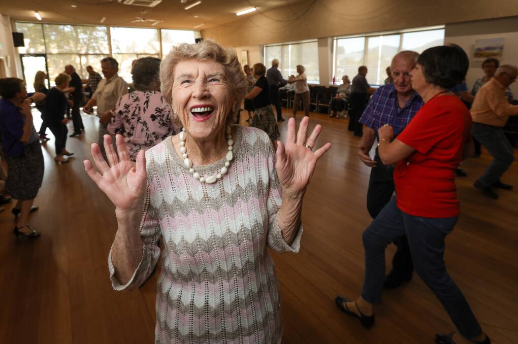 Dulcie Keighran, of Albury, celebrated her 94th birthday doing what she loves best, dancing. Picture by James Wiltshire