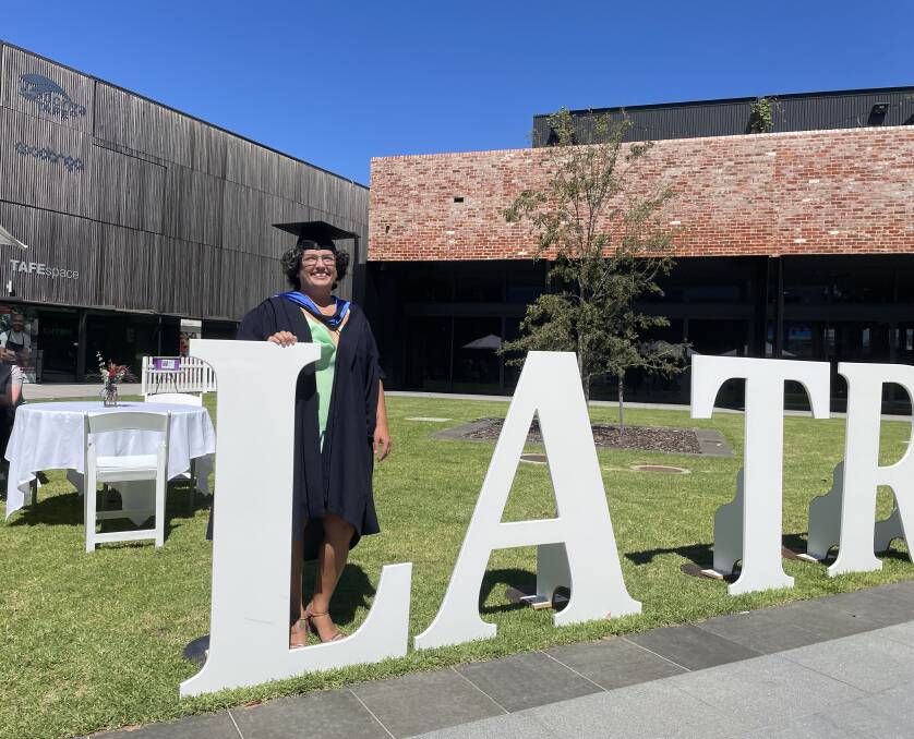 La Trobe graduate Sarah Feitosa Farias was excited to celebrate her graduation with family and friends. Picture by Madilyn McKinley