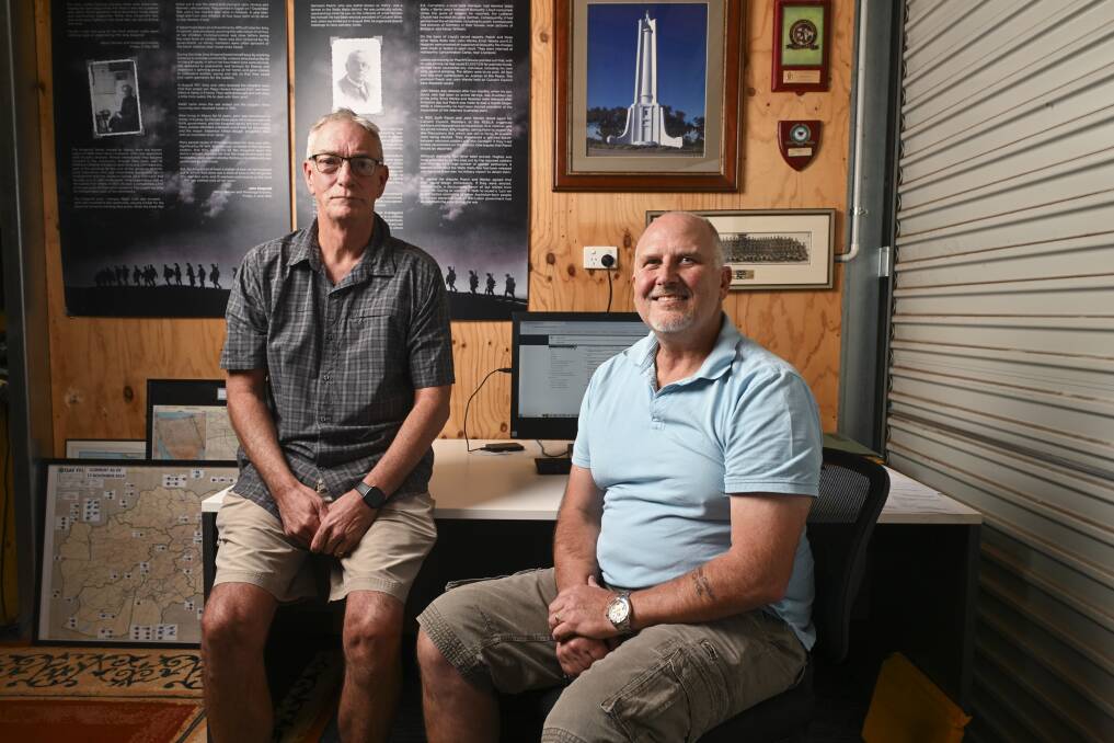 Wayne McMillan and Wayne Taylor are volunteering their time as compensation advocates to help the veteran community. Picture by Mark Jesser