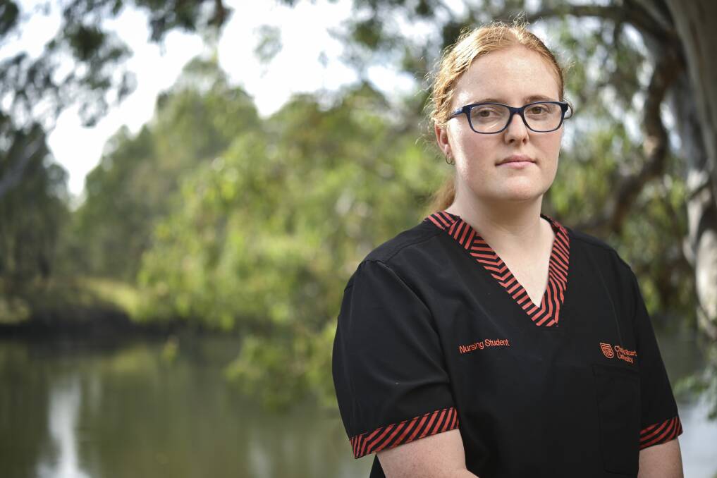 Second year nursing student Mykayla Fenn, of Jindera, is feeling frustrated at the projected HECS-HELP indexation rate. Picture by Mark Jesser