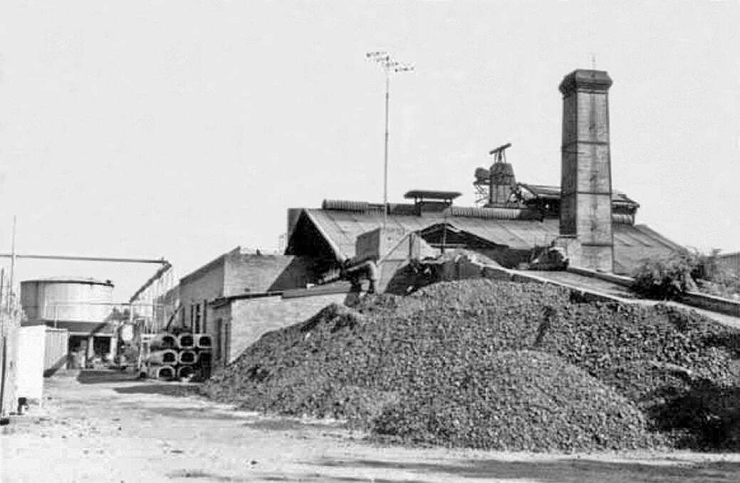 ILLUMINATING: Albury Gas Works in Kiewa Street with stockpiles of coal, used to generate coal gas. The works lit Albury streets until 1916.