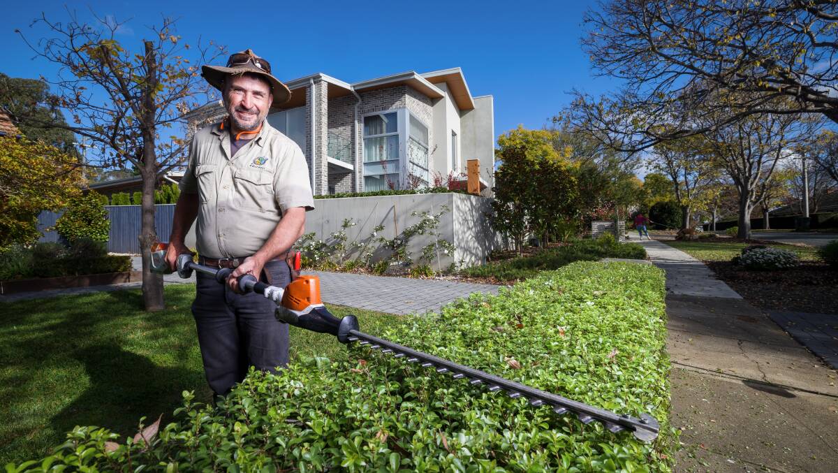 Andrew Thompson, who owns 4 Gardens, back on dry land and at work in Canberra this week. Picture: Picture: Sitthixay Ditthavong