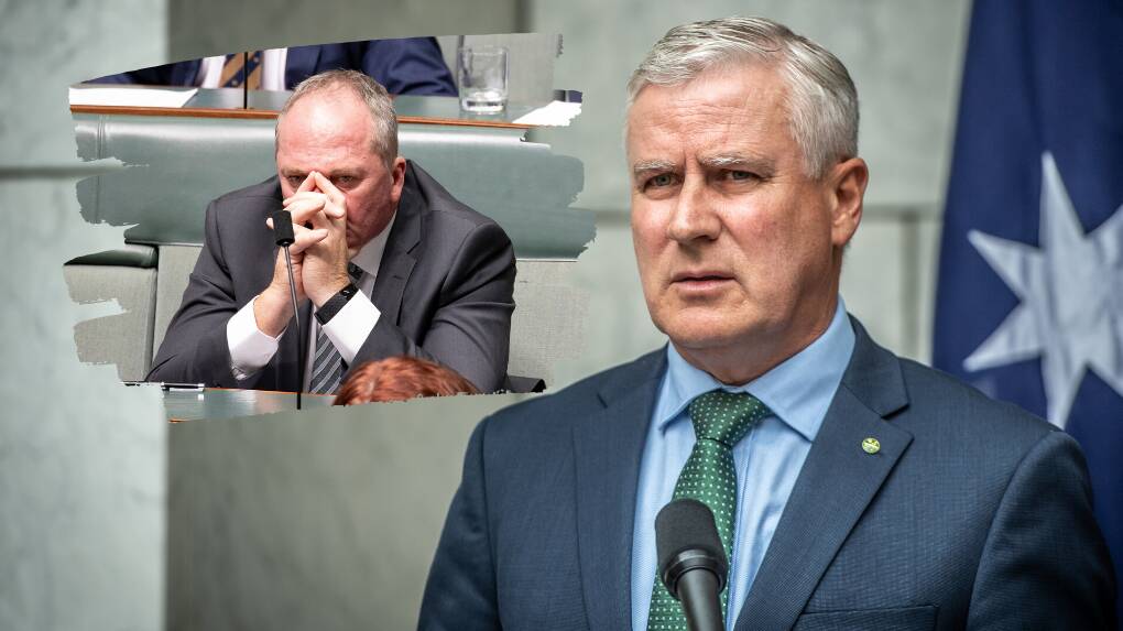 PARTY POLITICS: Nats leader Michael McCormack says his party is united, however Barnaby Joyce refused to rule out a future tilt at the leadership. Photo: Sitthixay Ditthavong/Karleen Minney