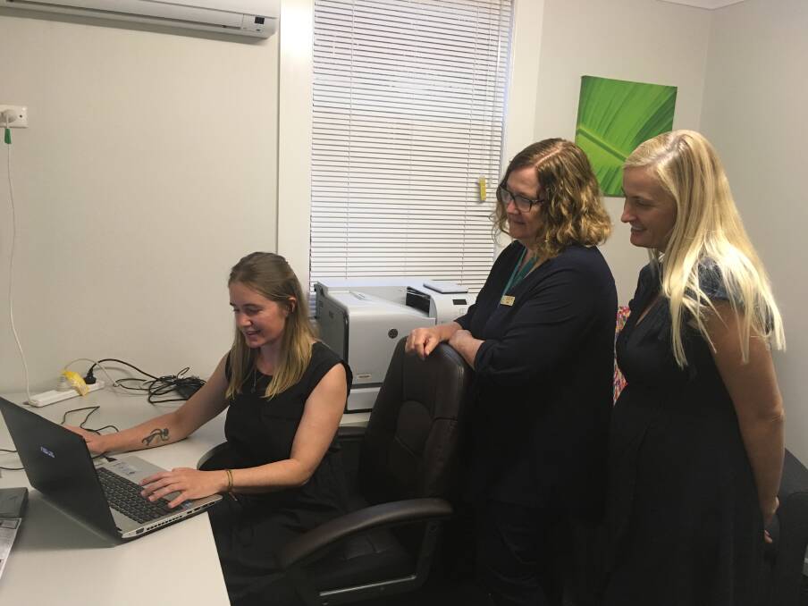 KEY SUPPORT: Wagga Women's Health Centre's Claire Kendall, Gail Meyer (Manager) and Alison Carr discuss the new phone service.