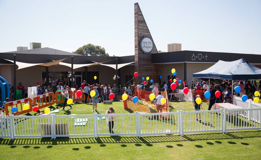Family fun - New Life Chapel's 2016 Easter family fun day and Easter egg hunt at the church in Wodonga. 