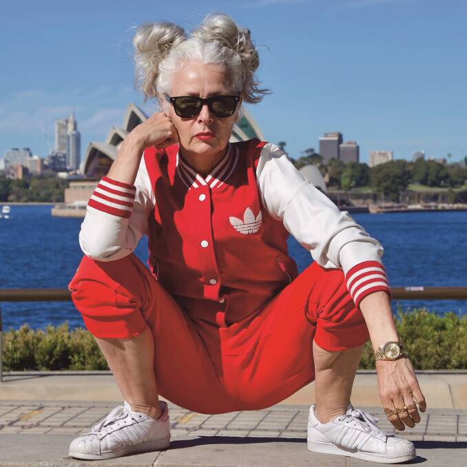 RENEGADE: This photo of Sarah Jane in an Adidas jacket - a gift from her daughter - went viral on American 'street style' guru Ari Seth Cohen's Advanced Style blog.