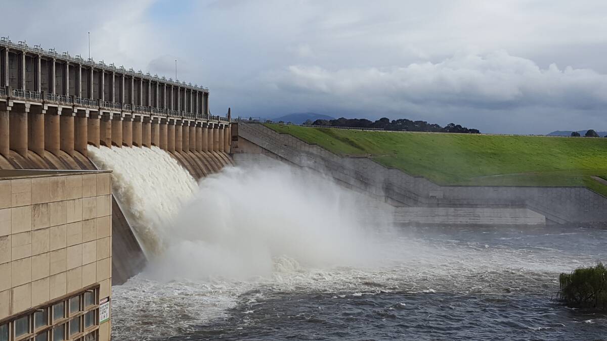 HUME DAM: The Hume Dam is now at 80 per cent capacity. It spilled in September 2016.