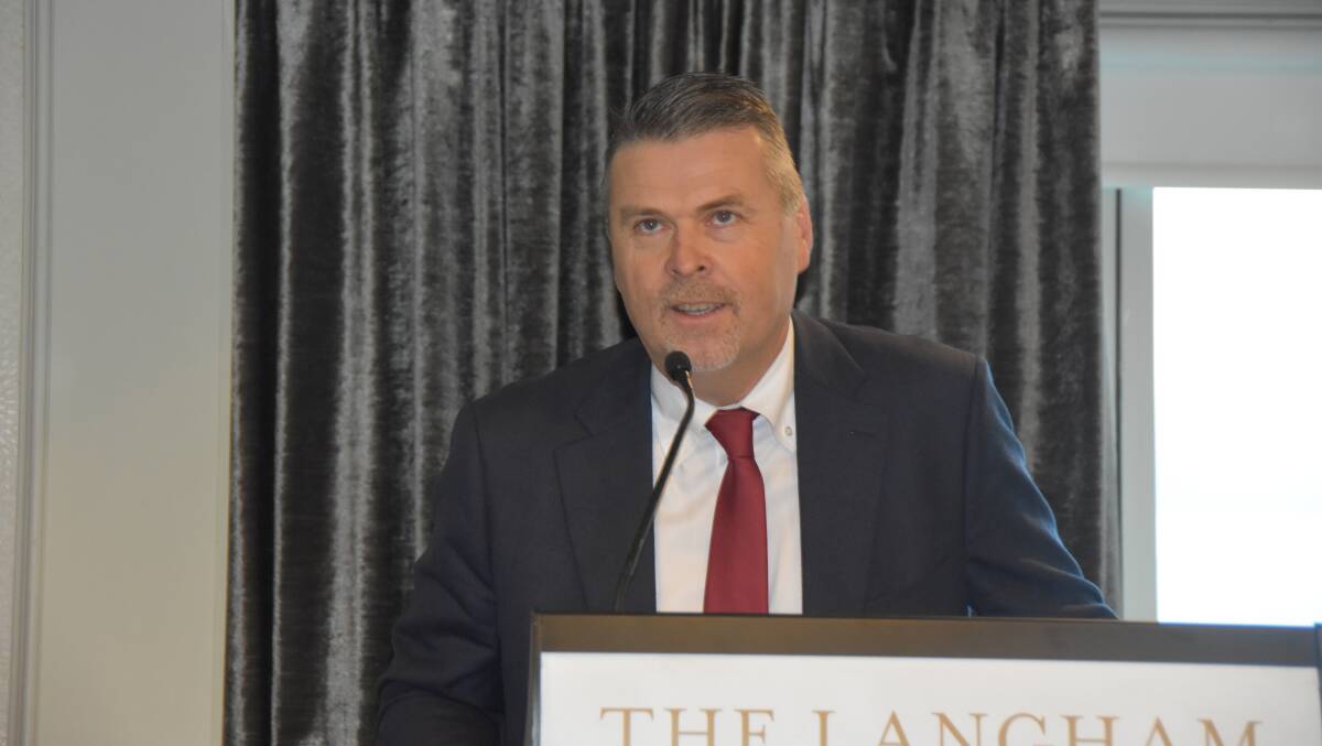 PROFITABILITY CONCERNS: Dairy Australia chair Jeff Odgers addressed the annual Situation and Outlook breakfast.