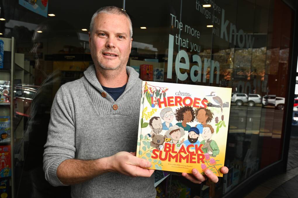BOOK LAUNCH: Craig Sheather hopes his co-written book will help children process trauma related to the bushfire crisis. Picture: MARK JESSER
